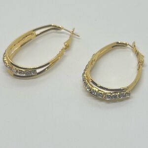 Rhinestone Hoop Earrings